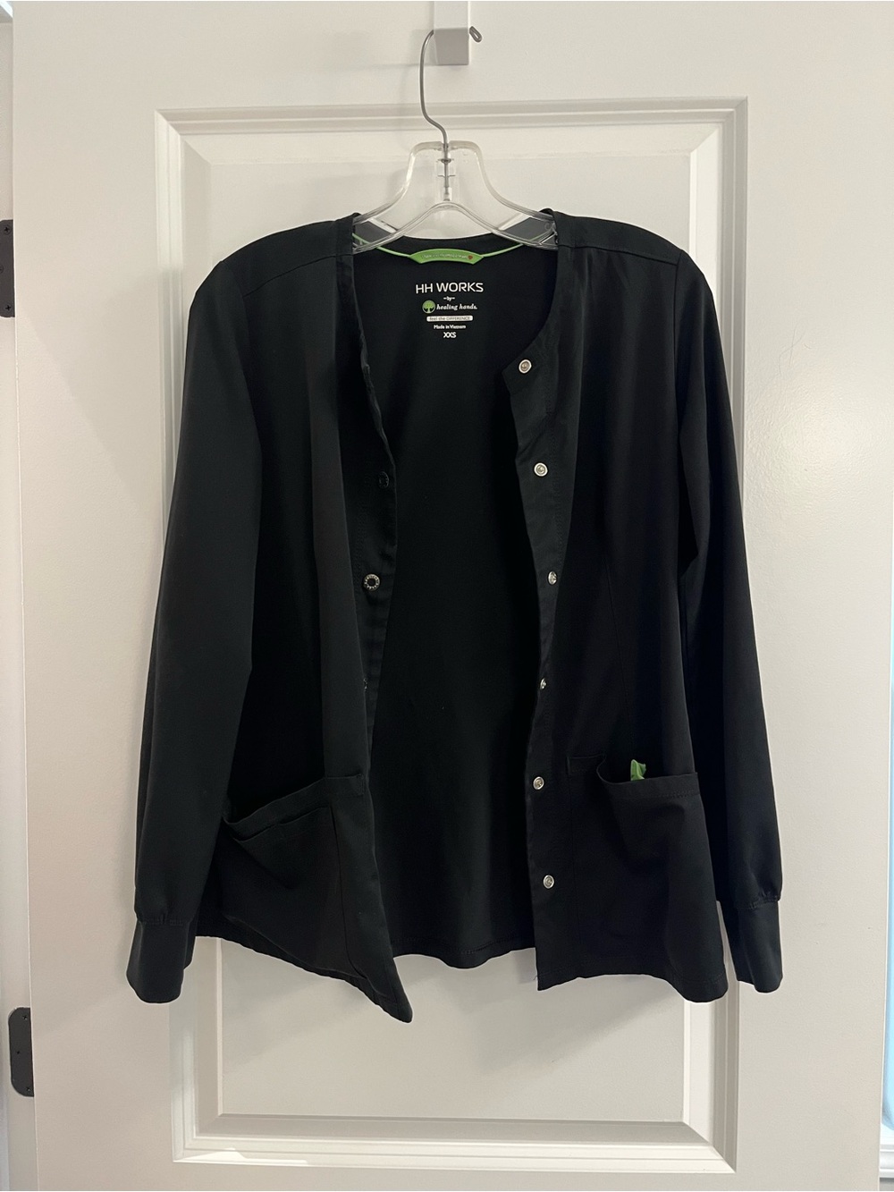 Healing Hands XXS  Black Scrub Jacket.